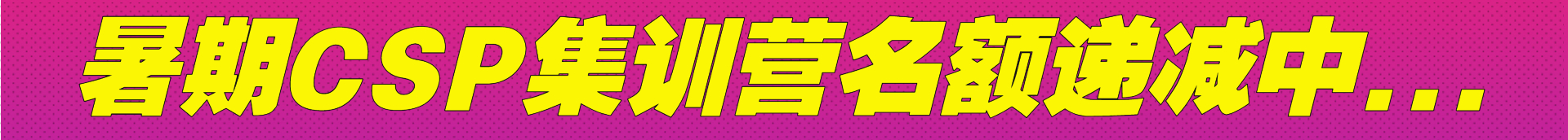 暑期集训营